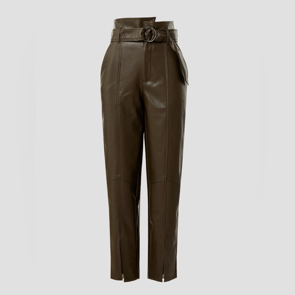 Marissa Webb X Rtr Olive Split Hem Pants In Olive Green, 4
